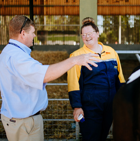 Agriculture student gaining practical experience thumb