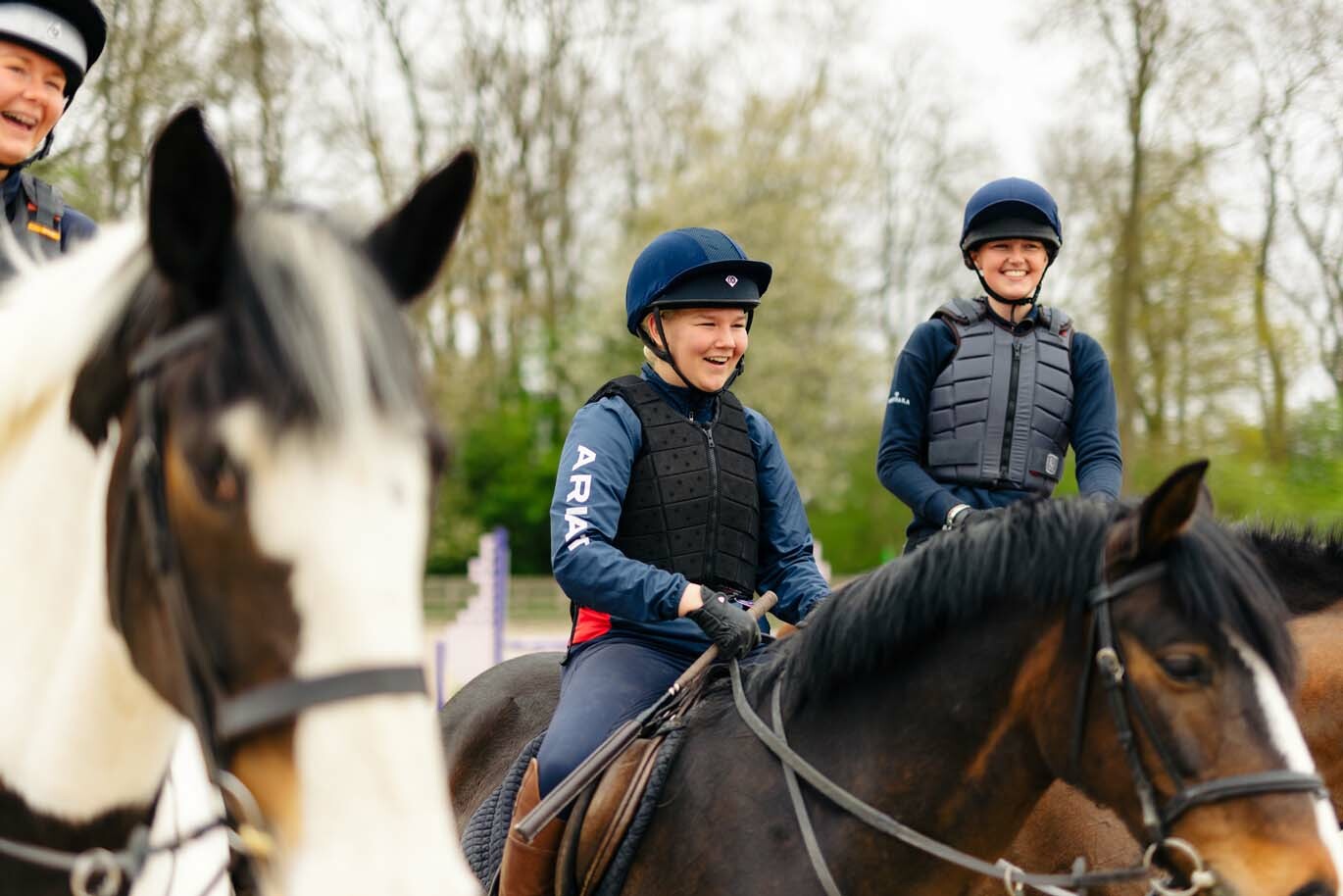 School leavers image 1 Equine students on horseback laughing