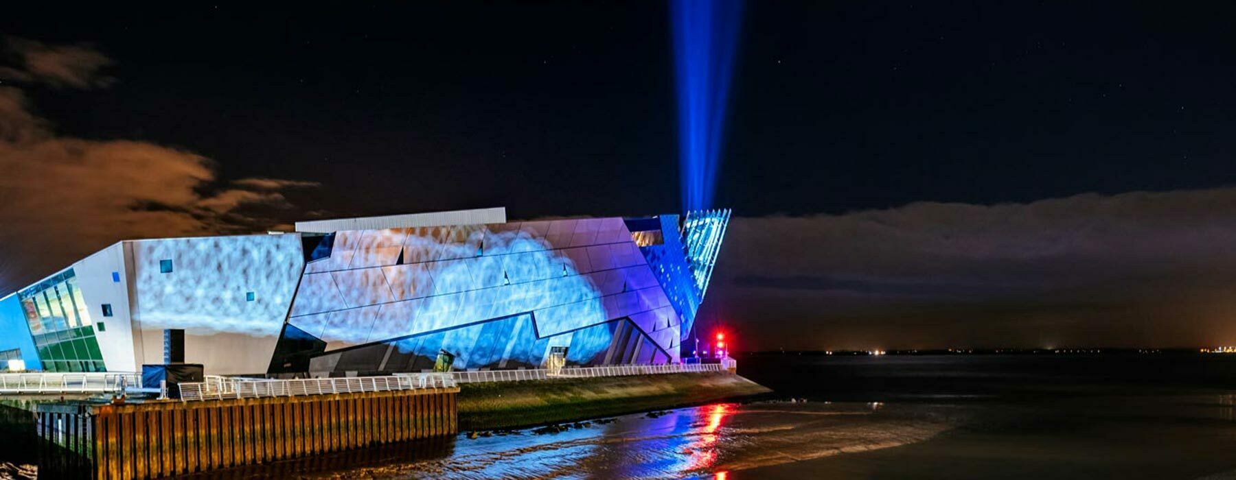 Location banner The Deep night Hull East Yorkshire
