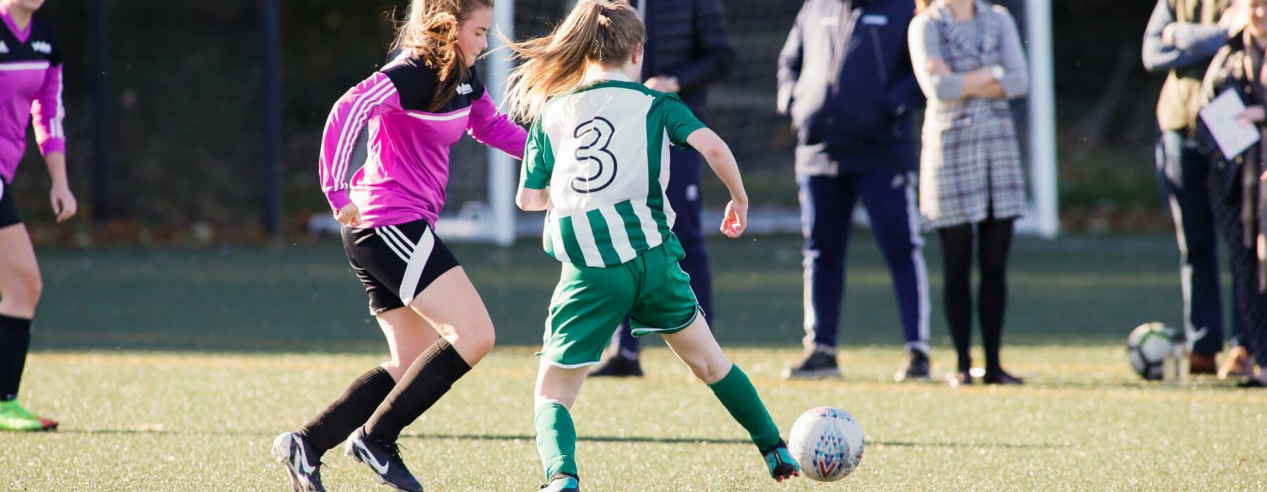 Womens Football match at Bishop Burton College