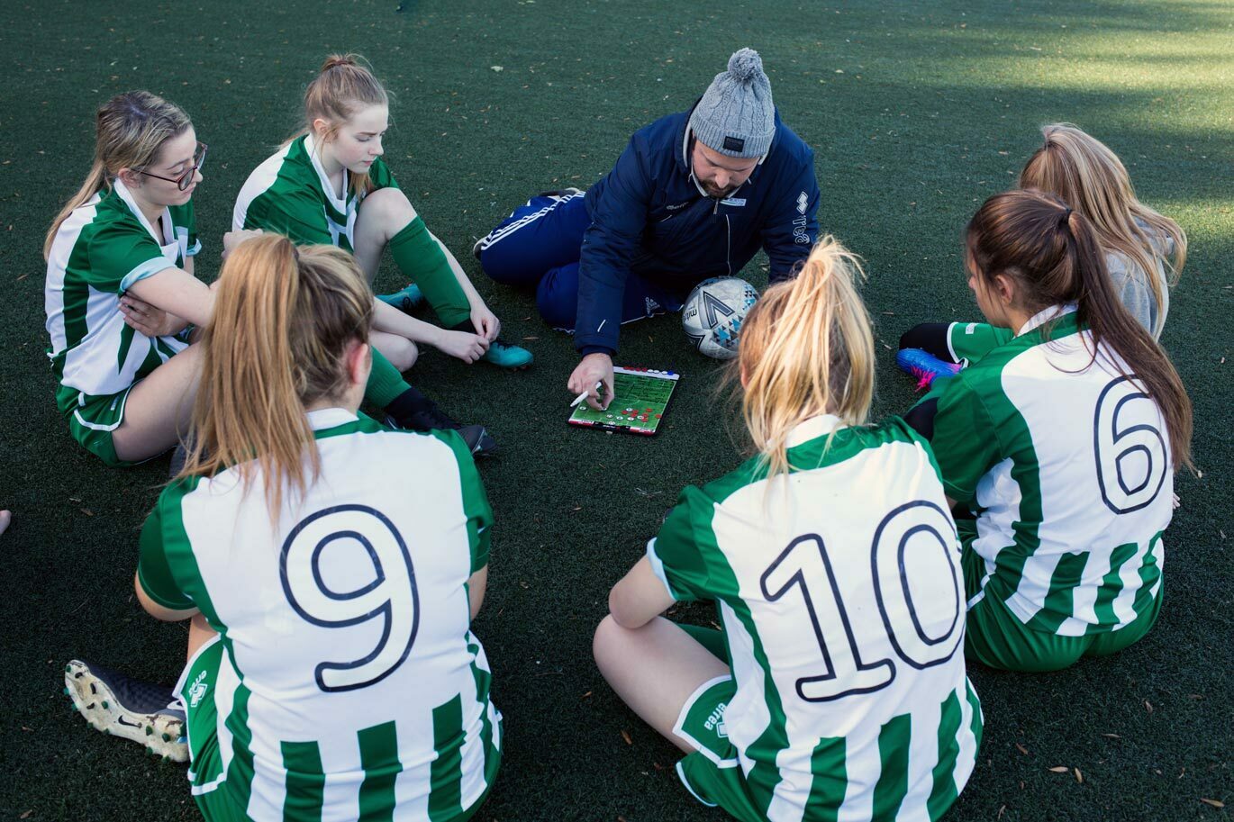 Womens football game planning